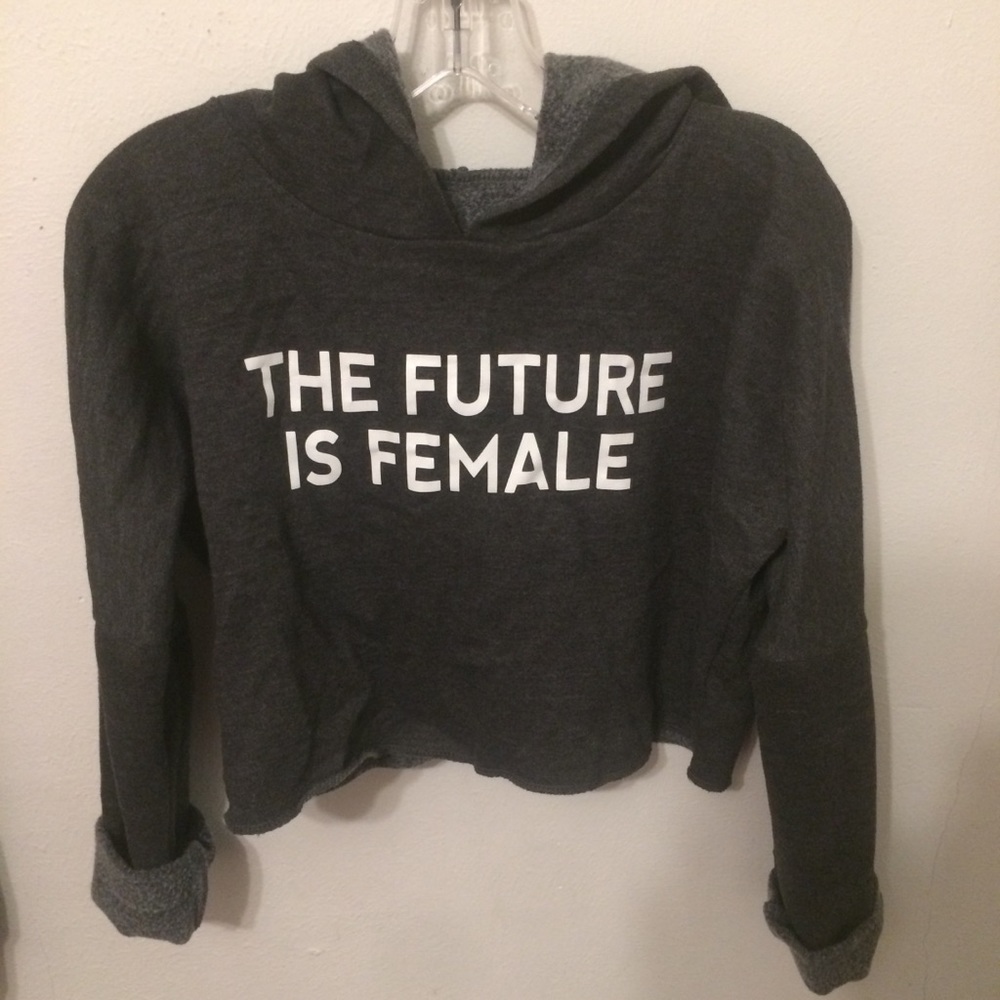 The future is female cropped sweatshirt